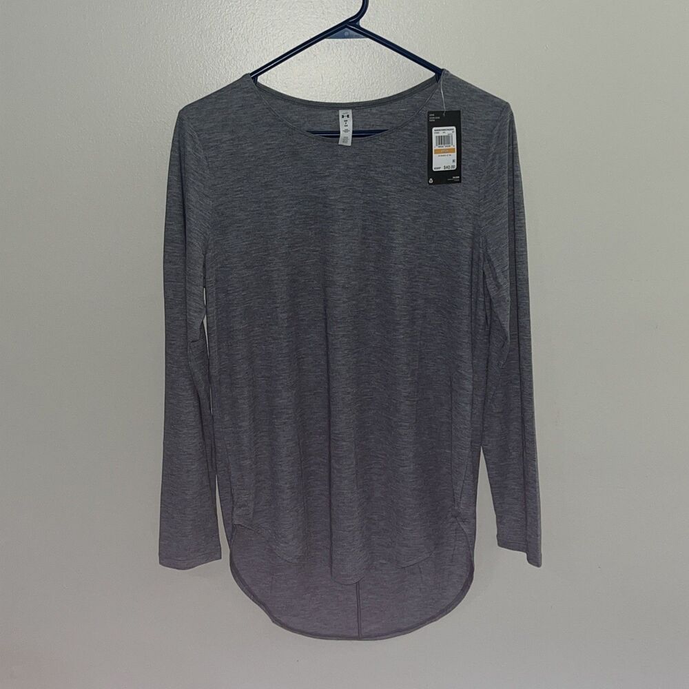 Under Armour Women's Breathe Long Sleeve, Grey, Small